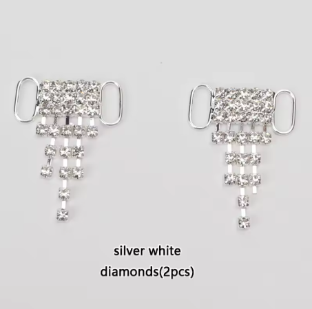 DIY Rhinestone Diamond Shoelaces Metal Buckle