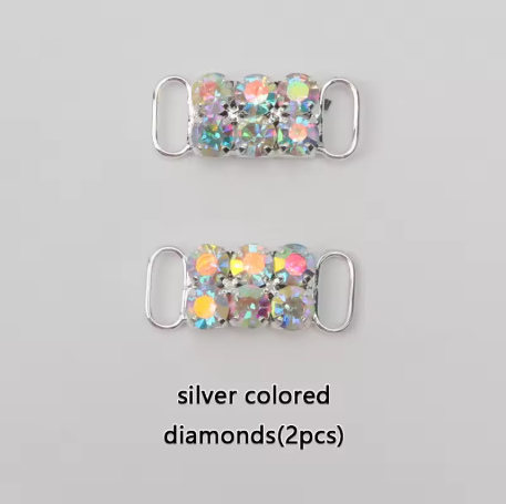 DIY Rhinestone Diamond Shoelaces Metal Buckle