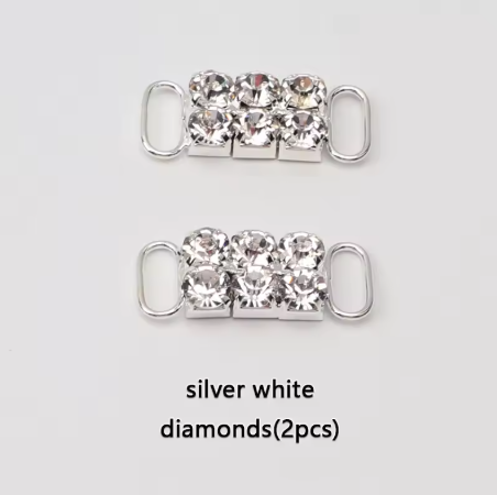 DIY Rhinestone Diamond Shoelaces Metal Buckle