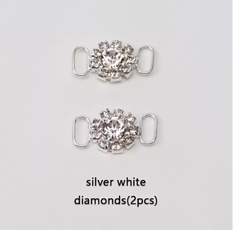 DIY Rhinestone Diamond Shoelaces Metal Buckle