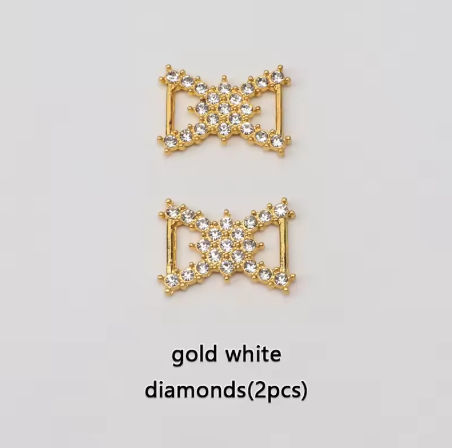 DIY Rhinestone Diamond Shoelaces Metal Buckle