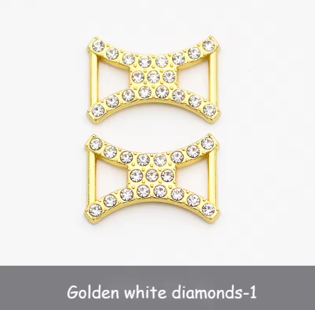 DIY Rhinestone Diamond Shoelaces Metal Buckle