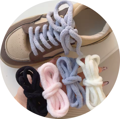 Flat Plush Shoe Laces